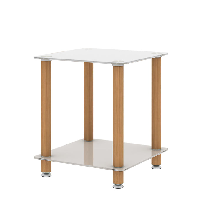 Side Table, 2 Tier Space End Table, Modern Night Stand, Sofa Table, Side Table With Storage Shelve