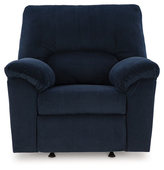 Simplejoy - Navy - Rocker Recliner - Fabric