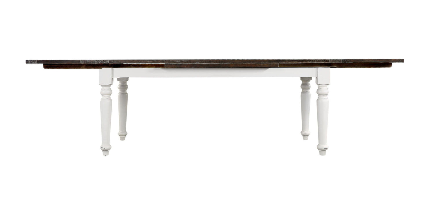 Mountina - Dining Table With Leafs - Brown / White