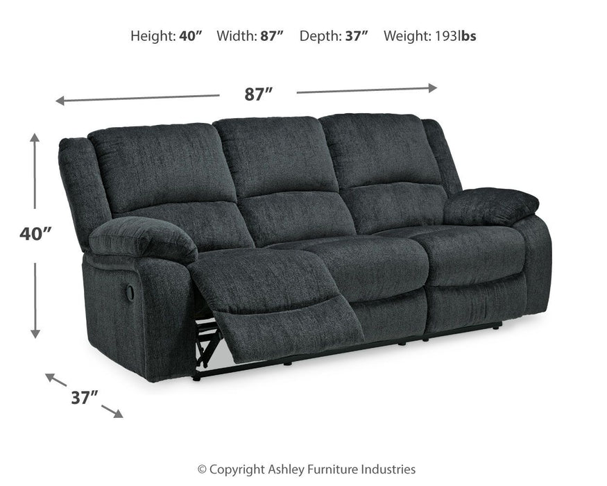 Draycoll - Slate - Reclining Sofa - Fabric