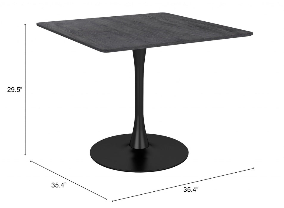 Steel Dining Table - Black