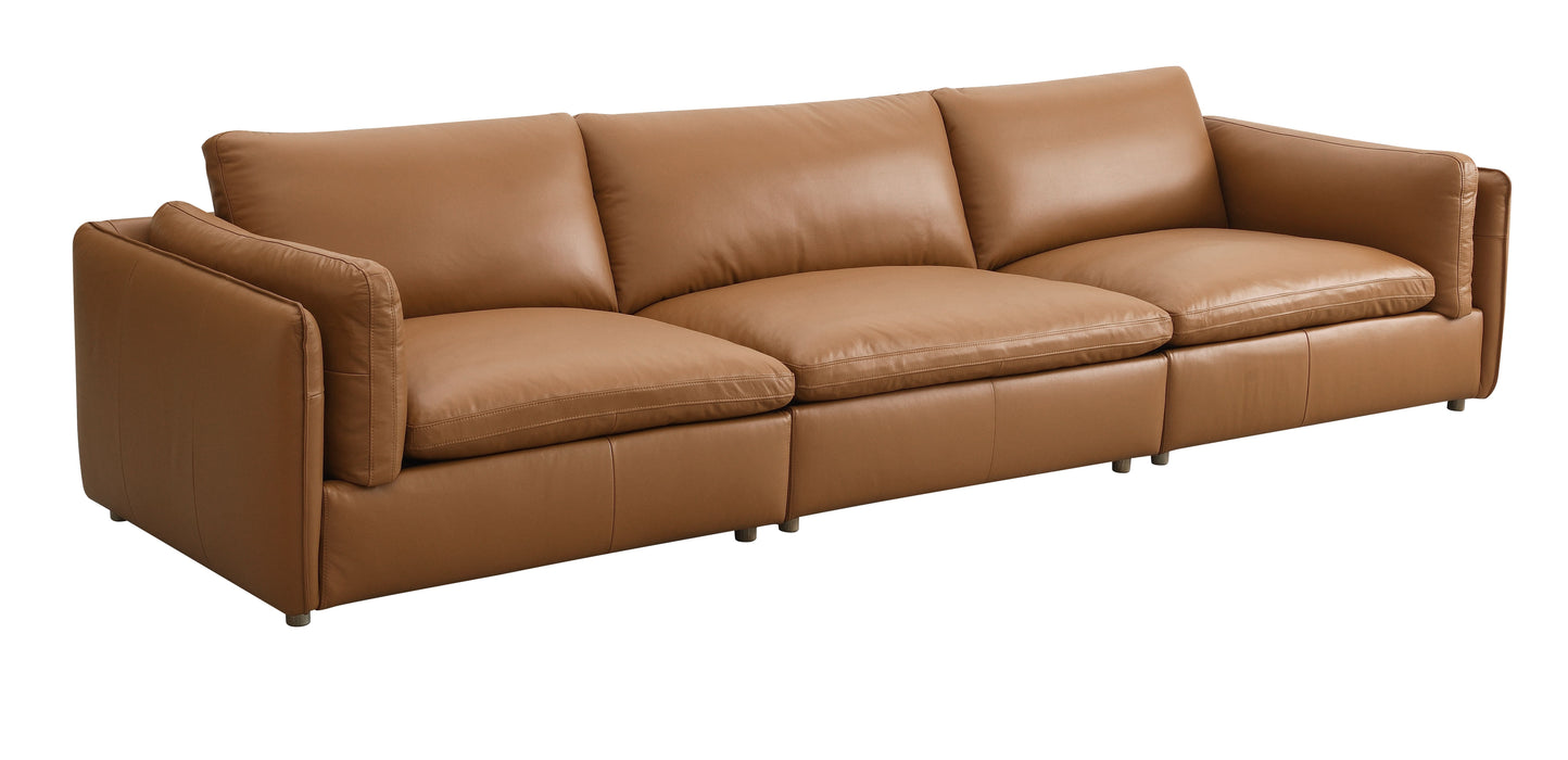 Brighton - Top Grain Leather Modular Sectional - Brown