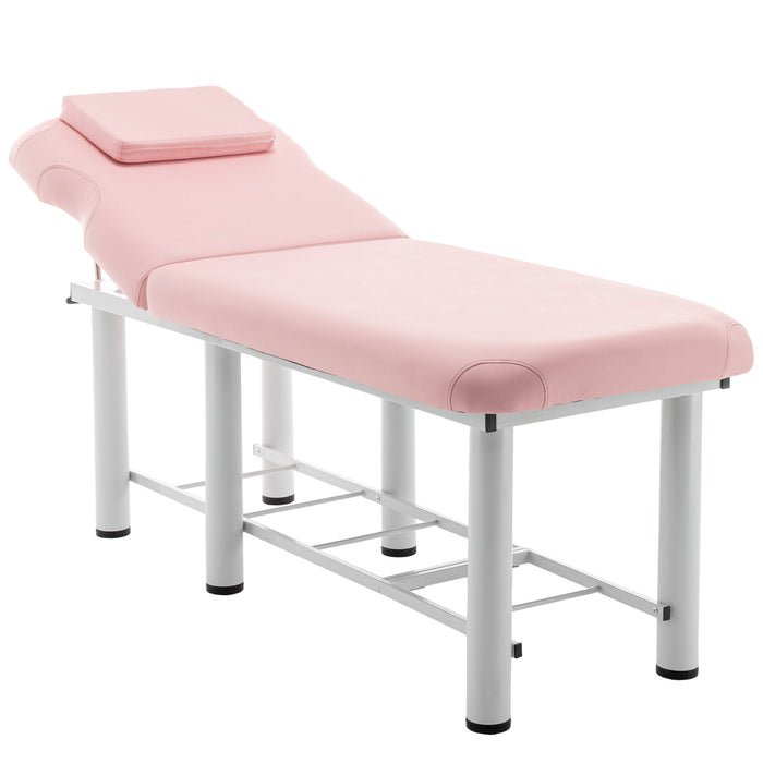 Professioanl Massage Table, Backrest Adjustable, Removable Headrest, Bottom Shelf Storage, Memory Foam Layer Salon Bed