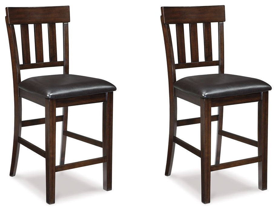 Haddigan - Dark Brown - Upholstered Barstool (Set of 2)