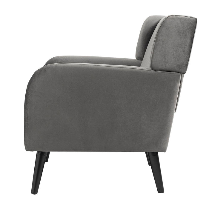 Accent Chair, Fabric Upholstered Comfy Reading Armchair For Living Room, Bedroom Single Seat Sofa Chair - Gray