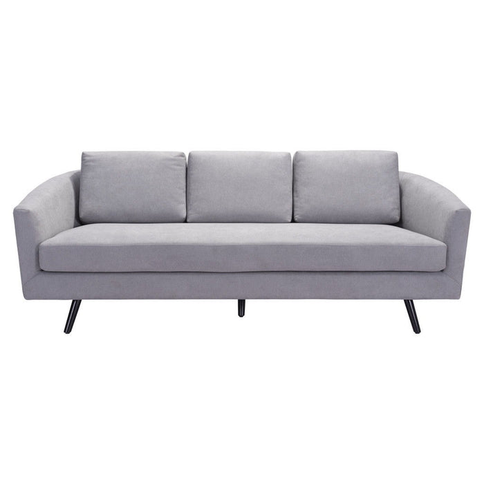 Polyester Sofa With Black Legs - Gray