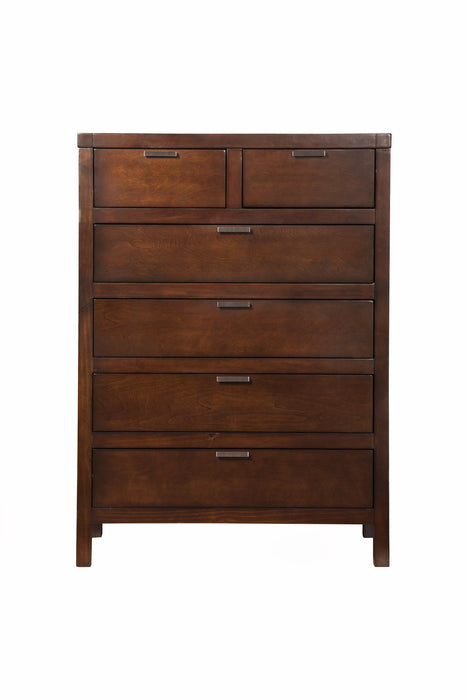 Solid Six Drawer Chest - Brown