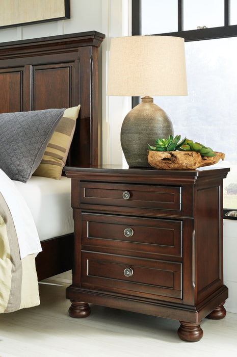 Porter - Dark Brown - Two Drawer Night Stand