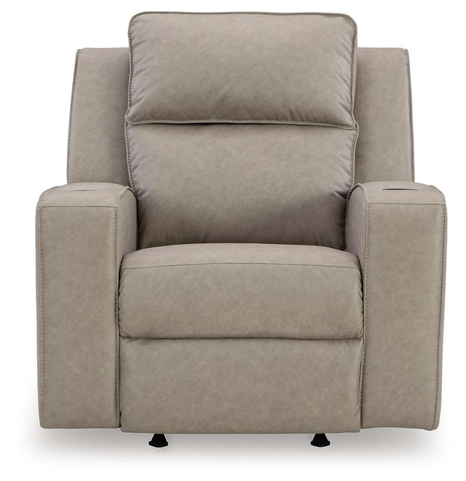 Lavenhorne - Pebble - Rocker Recliner - Faux Leather