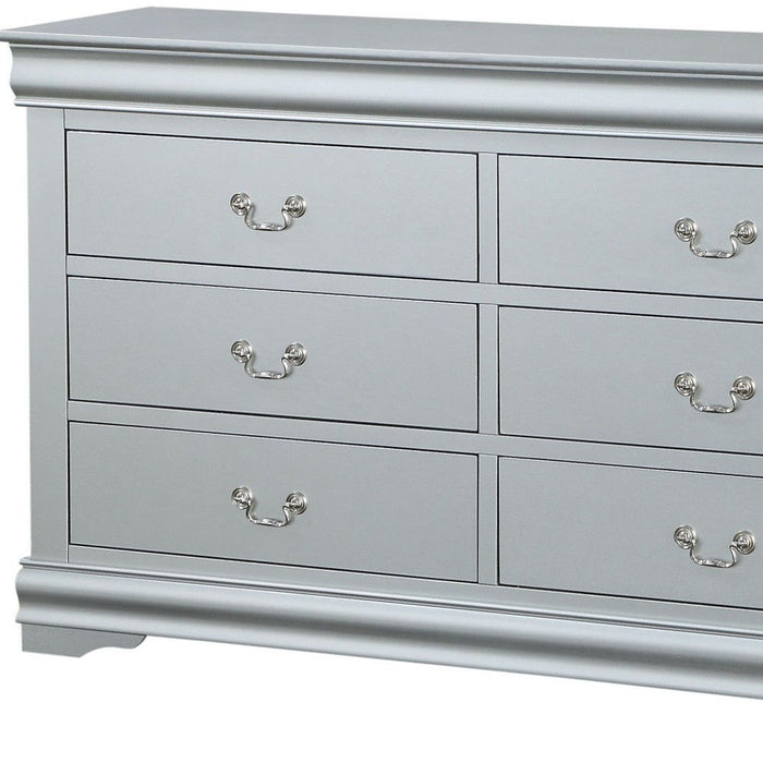 Solid Wood Double Dresser - Gray