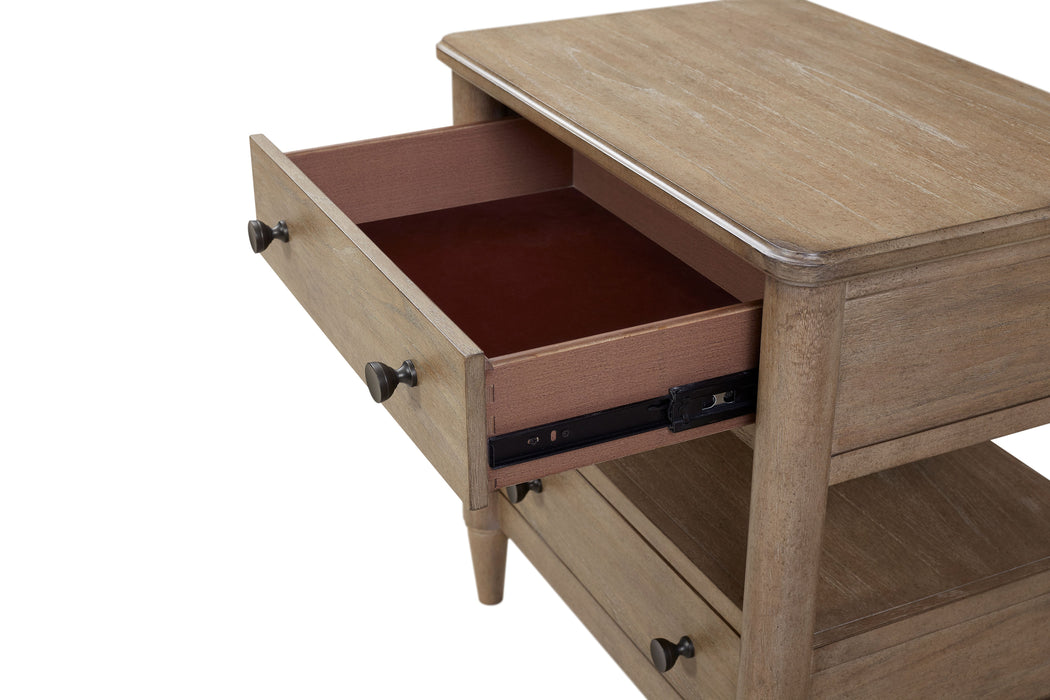 Open Nightstand With 2 Drawers