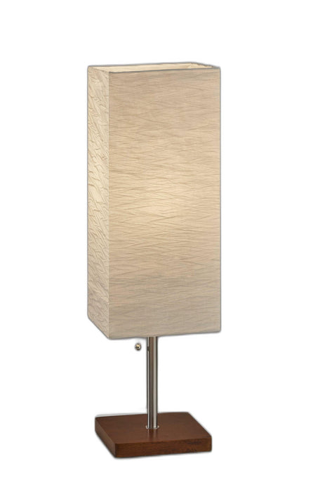 Wildside Paper Shade With Walnut Wood Table Lamp - Light Brown