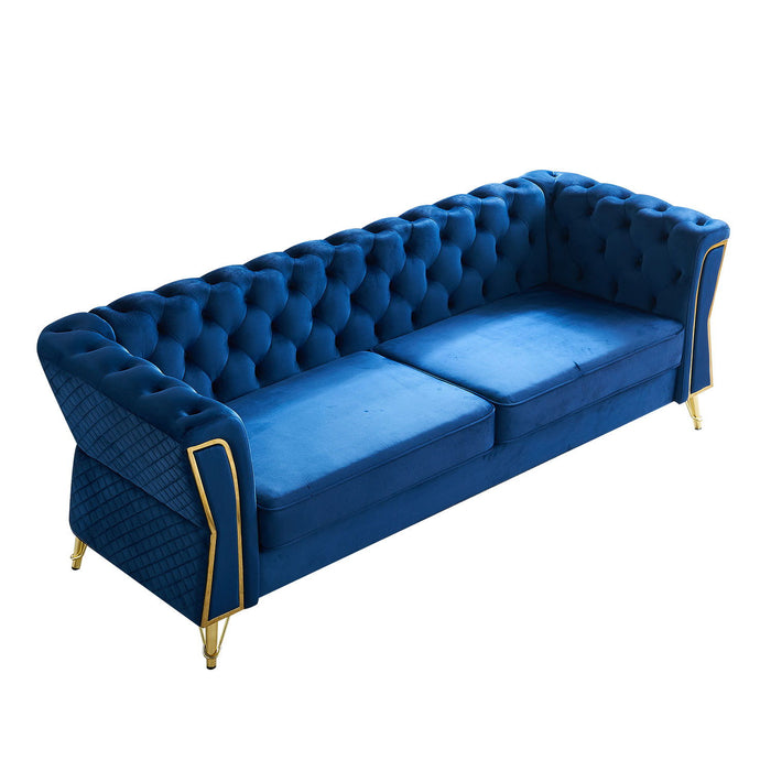 Modern Tufted Velvet Sofa For Living Room