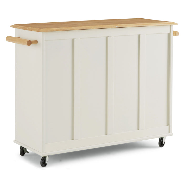 Blanche - Kitchen Cart - White - Wood - 36"