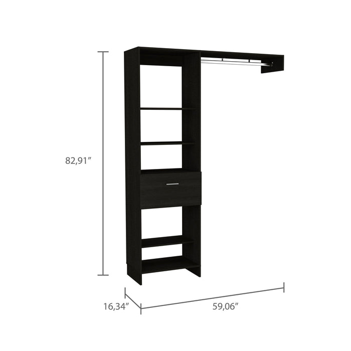 Drawer Combo Dresser - Black