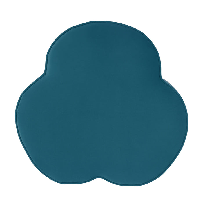 Velvet Specialty Cocktail Ottoman - Teal Blue