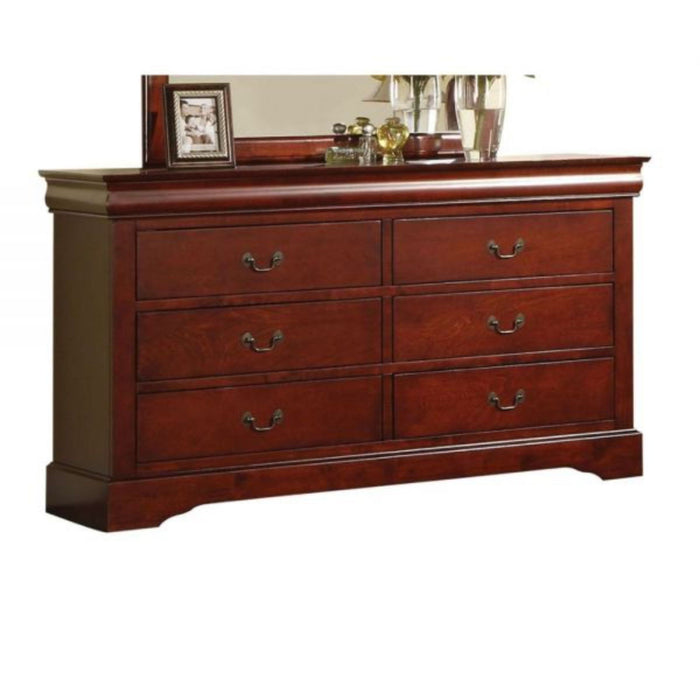 Solid And Manufactured Wood Six Drawer Double Dresser - Brown