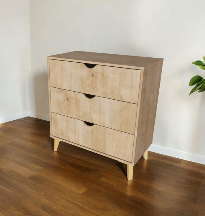 Three Drawer Dresser - Natural