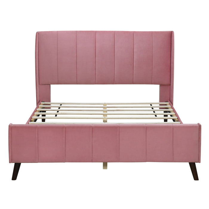 Upholstered Platform Bed, Velvet