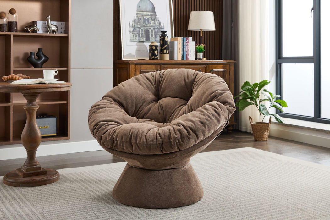 Oversized Swivel Accent Chair, 360 Swivel Barrel Chair, Papasan Chair For Living Room Bedroom