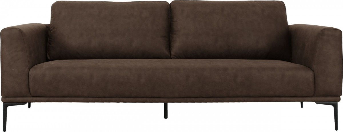 Sofa With Black Legs - Brown