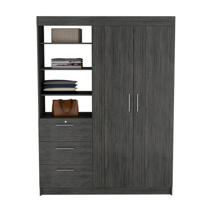 3 Drawer Combo Dresser - Gray