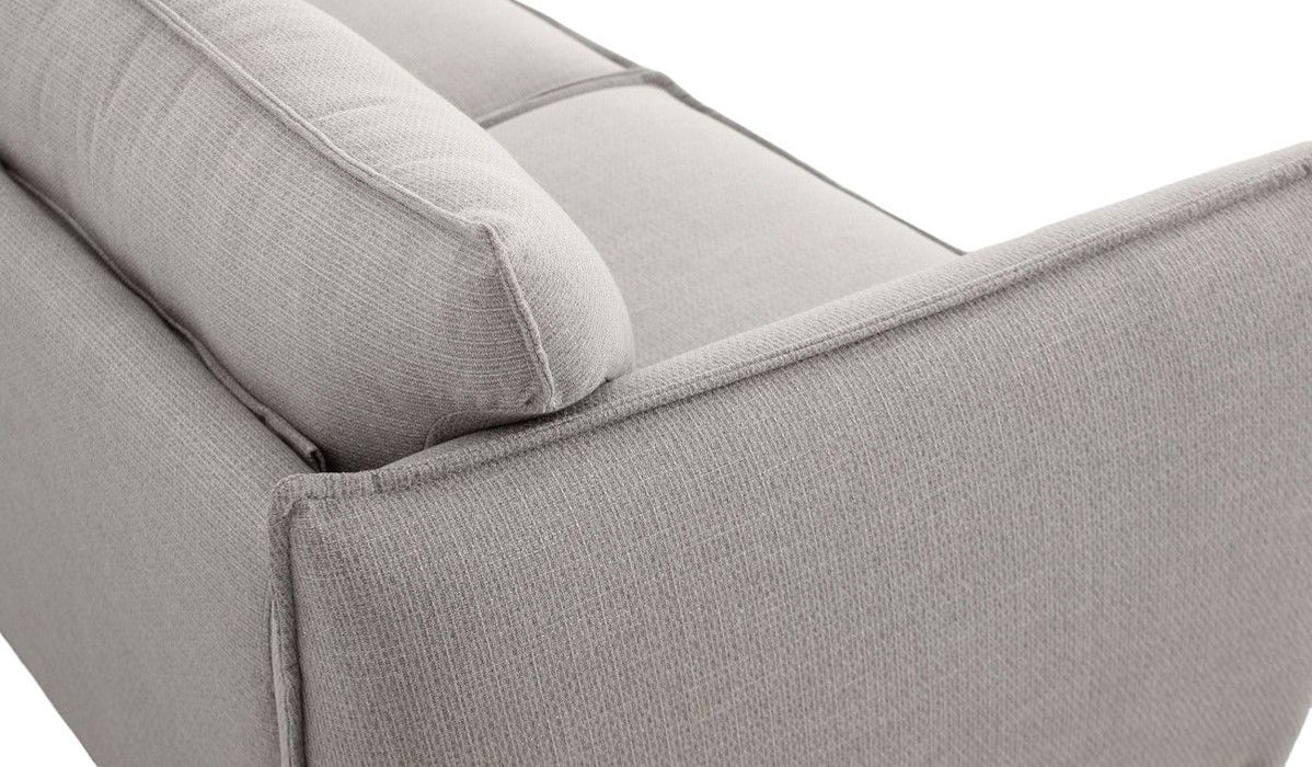 Sofa With Black Legs - Gray