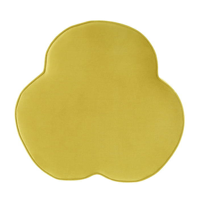 Velvet Specialty Cocktail Ottoman - Yellow