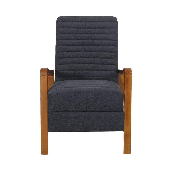 Fabric Wood Hand Manual Club Recliner