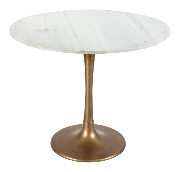 Fullerton - Dining Table - White / Gold