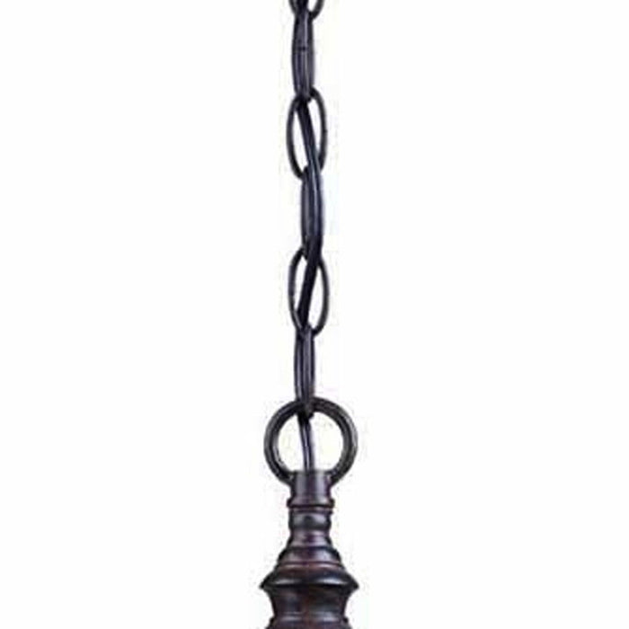 Three Light Eastern Lantern Hanging Light - Dark Brown