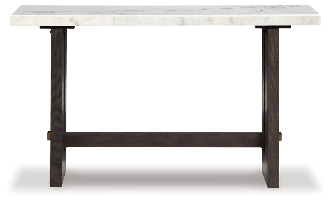 Burkhaus - White / Dark Brown - Sofa Table