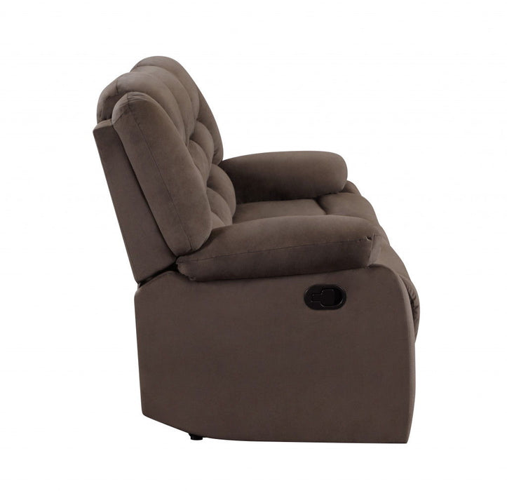 2 Piece Microsuede Indoor Five Person Seating Set - Brown