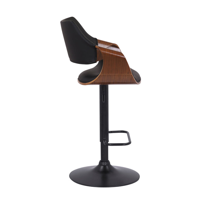 45" Swivel Adjustable Height Bar Chair - Black