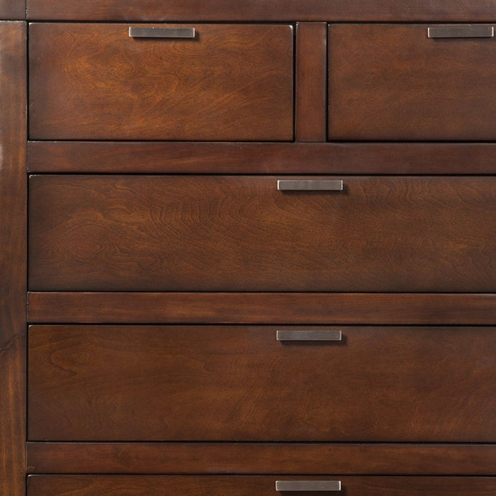 Solid Six Drawer Chest - Brown