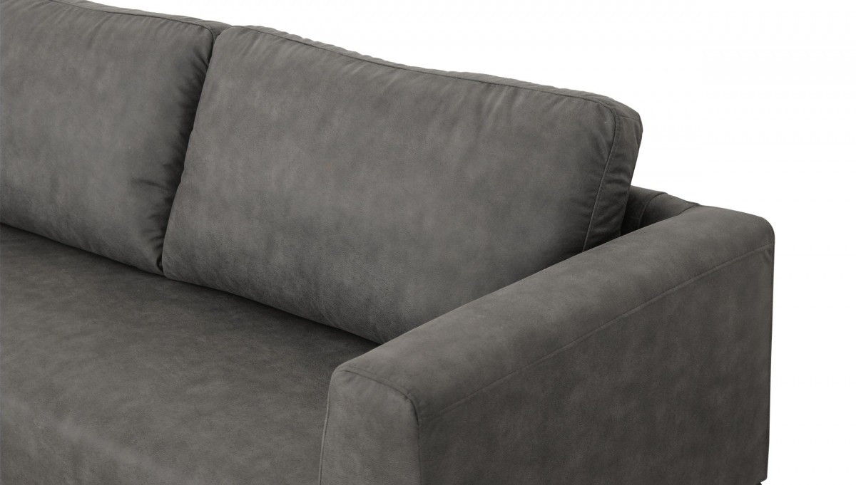 Sofa With Black Legs - Dark Gray