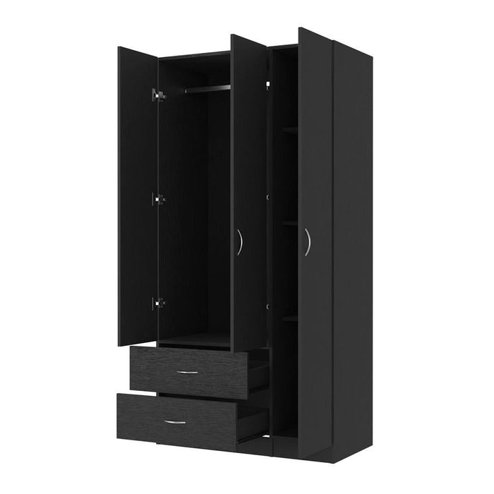 2 Drawer, Combo Dresser - Black