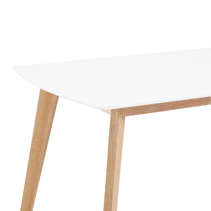 Contemporary Solid Wood Two Tone Dining Table - White