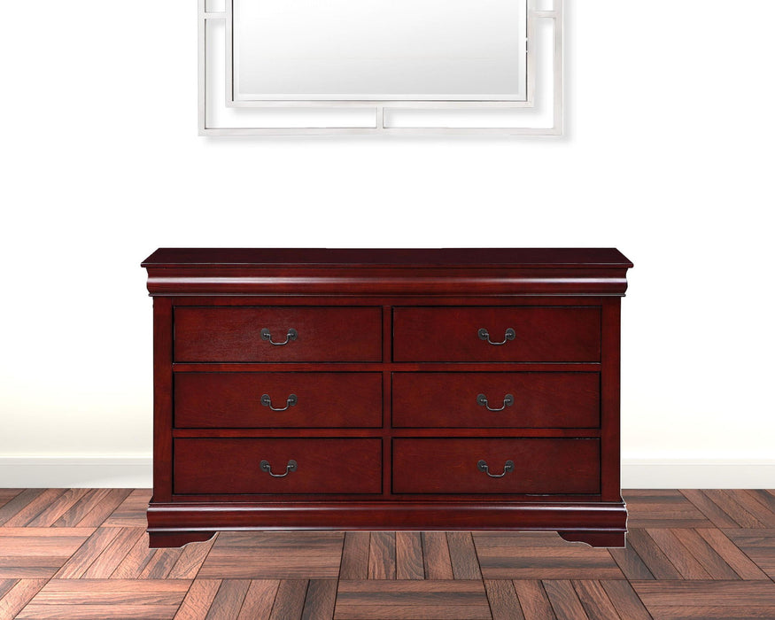 Solid Wood Double Dresser - Brown