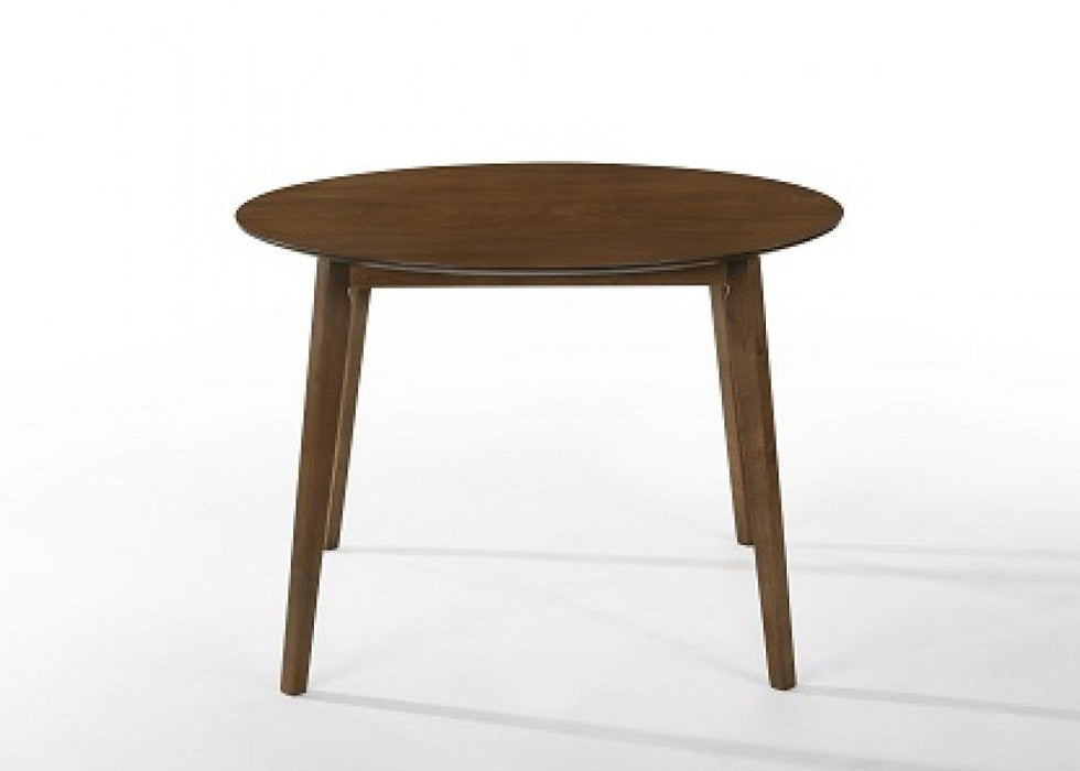 Rounded Solid Wood Dining Table - Walnut