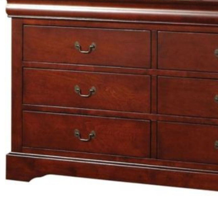 Solid And Manufactured Wood Six Drawer Double Dresser - Brown