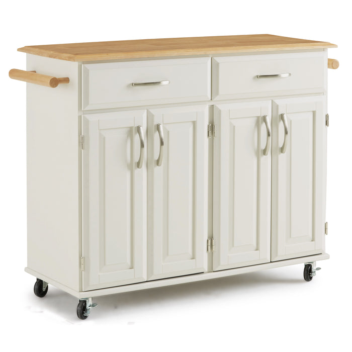 Blanche - Kitchen Cart - White - Wood - 36"