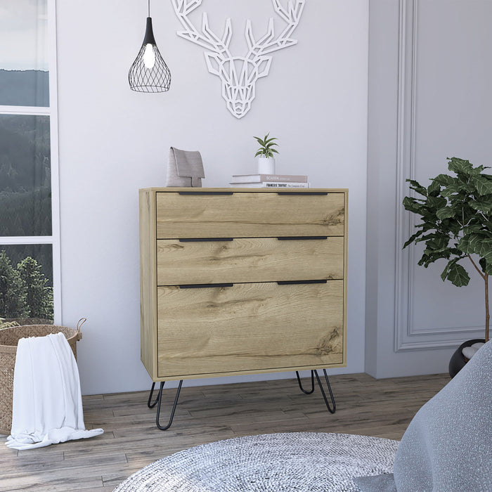 Three Drawer Dresser - Light Oak