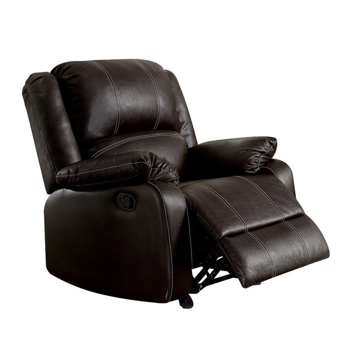 Zuriel - Synthetic Leather 3 Piece Living Room Recliner Set