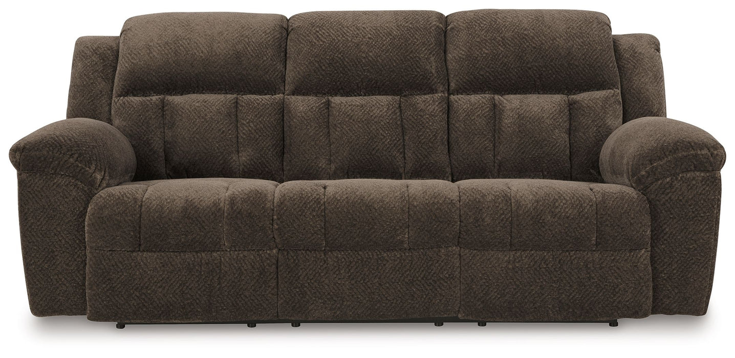 Frohn - Chocolate - Reclining Sofa - Fabric