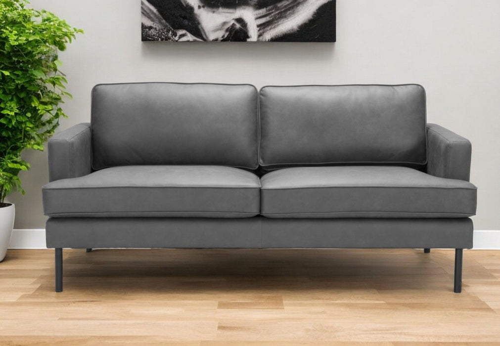 Sofa Polyester With Black Legs - Gray