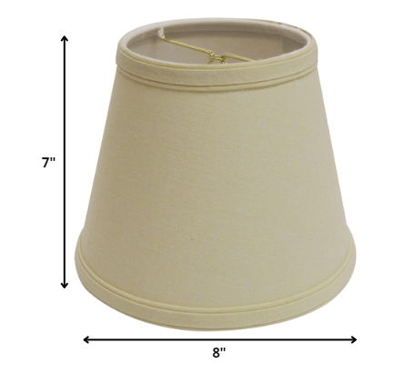 Parchment Empire Hardback Slanted Linen Lampshade - Biege