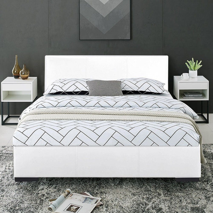 Platform Queen Bed - White