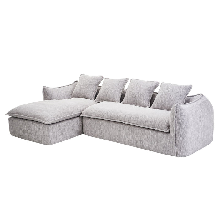 Sofa Deep Seat Sofa 3 Seater For Living Room Oversized Comfy Sofa L - Shape Sofa Couch With Chaise Home Furniture Sleeper Sectional Sofa For Apartment, Office Left Hand Facing