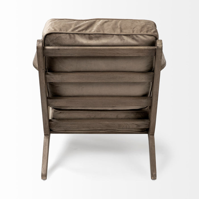 Velvet Arm Chair - Brown